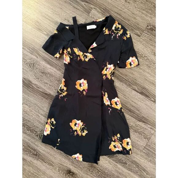 A.L.C. Dresses & Skirts - A.L.C. Lucia Floral Print Silk Cold Shoulder Dress
